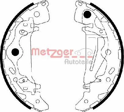 Metzger MG 217 - Комплект гальм, барабанний механізм autozip.com.ua