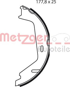 Metzger MG 238 - Комплект гальм, ручник, парковка autozip.com.ua