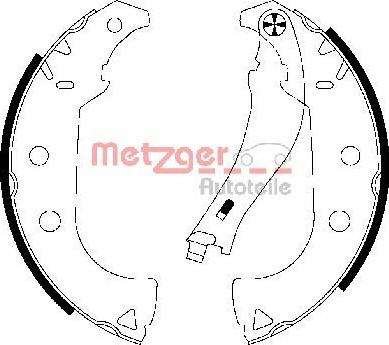 Metzger MG 766 - Комплект гальм, барабанний механізм autozip.com.ua