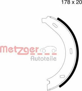 Metzger MG 710 - Комплект гальм, ручник, парковка autozip.com.ua
