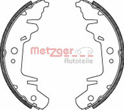Metzger MG 718 - Комплект гальм, барабанний механізм autozip.com.ua