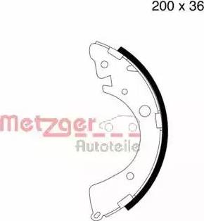 Metzger MG 739 - Комплект гальм, барабанний механізм autozip.com.ua