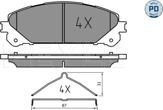 Meyle 025 244 5218/PD - Гальмівні колодки, дискові гальма autozip.com.ua