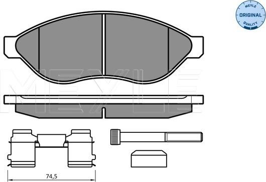 Meyle 025 244 6819/W1 - Гальмівні колодки, дискові гальма autozip.com.ua