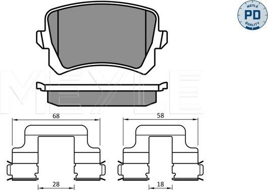 Meyle 025 244 8317/PD - Гальмівні колодки, дискові гальма autozip.com.ua