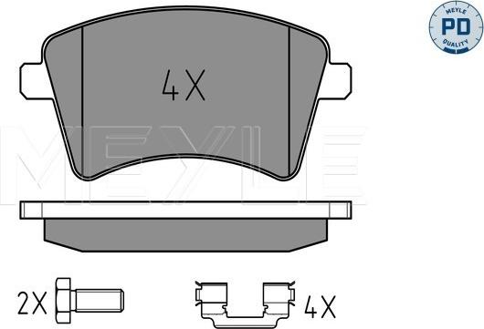 Meyle 025 246 9318/PD - Гальмівні колодки, дискові гальма autozip.com.ua