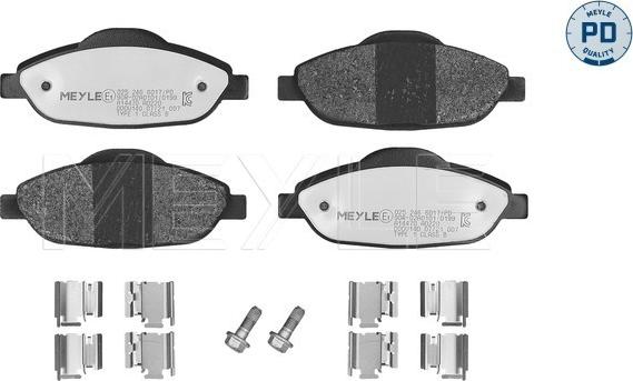 Meyle 025 246 6017/PD - Гальмівні колодки, дискові гальма autozip.com.ua