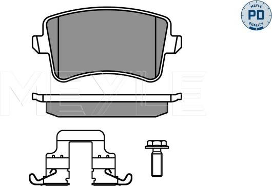 Meyle 025 246 0617-1/PD - Гальмівні колодки, дискові гальма autozip.com.ua