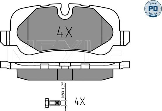 Meyle 025 241 9217/PD - Гальмівні колодки, дискові гальма autozip.com.ua