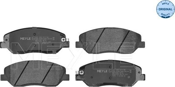 Meyle 025 243 5117/W - Гальмівні колодки, дискові гальма autozip.com.ua