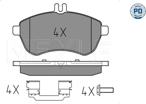 Meyle 025 243 0620-1/PD - Гальмівні колодки, дискові гальма autozip.com.ua