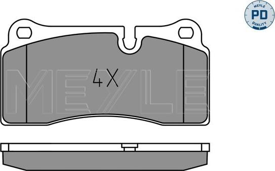 Meyle 025 242 6118/PD - Гальмівні колодки, дискові гальма autozip.com.ua