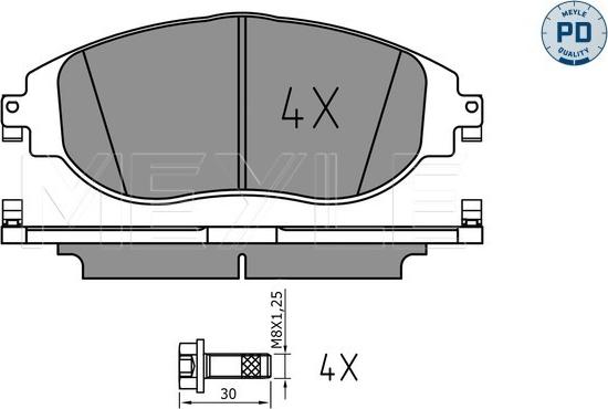 Meyle 025 247 3821/PD - Гальмівні колодки, дискові гальма autozip.com.ua