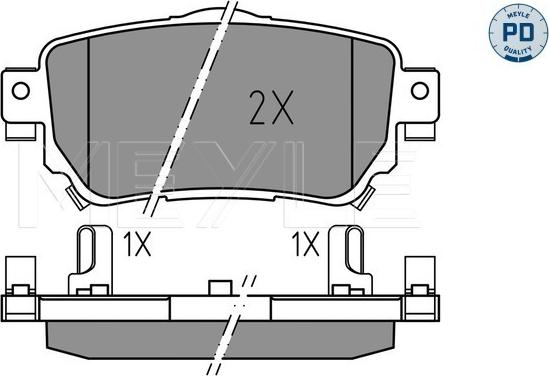 Meyle 025 259 6515/PD - Гальмівні колодки, дискові гальма autozip.com.ua