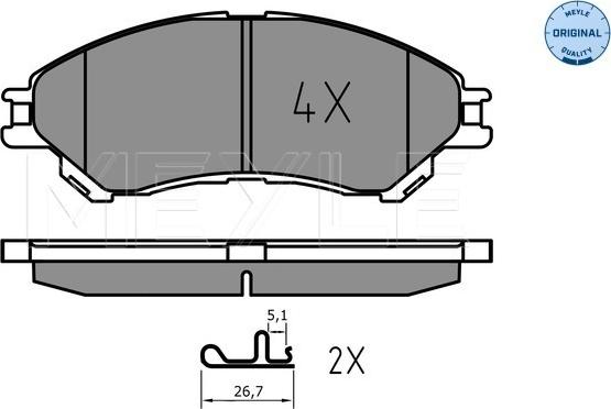 Meyle 025 259 7916 - Гальмівні колодки, дискові гальма autozip.com.ua