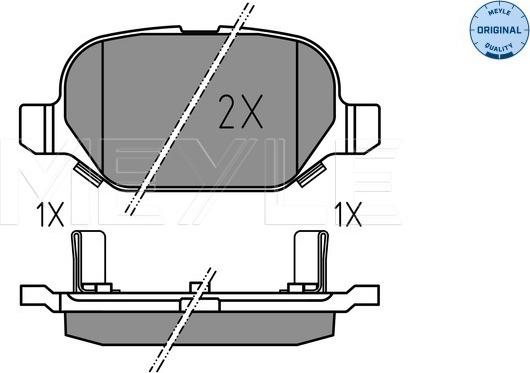 Meyle 025 254 1014 - Гальмівні колодки, дискові гальма autozip.com.ua