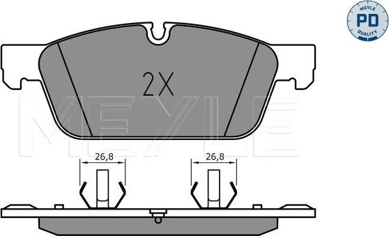 Meyle 025 255 3119/PD - Гальмівні колодки, дискові гальма autozip.com.ua