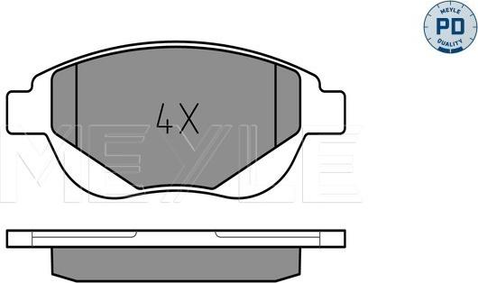 Meyle 025 250 9419/PD - Гальмівні колодки, дискові гальма autozip.com.ua