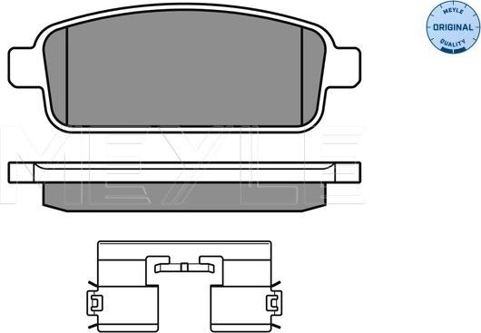 Meyle 025 250 9616/W - Комплект гальмівних колодок з 4 шт. дисків autozip.com.ua