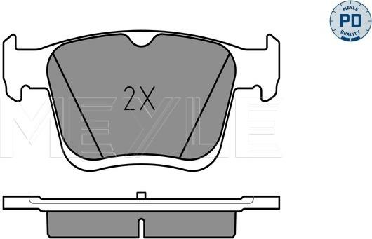 Meyle 025 250 0816/PD - Комплект гальмівних колодок з 4 шт. дисків autozip.com.ua