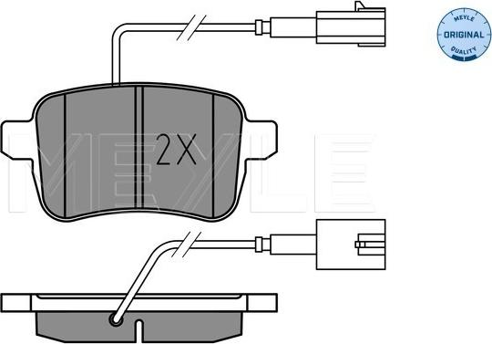 Meyle 025 251 5617 - Гальмівні колодки, дискові гальма autozip.com.ua