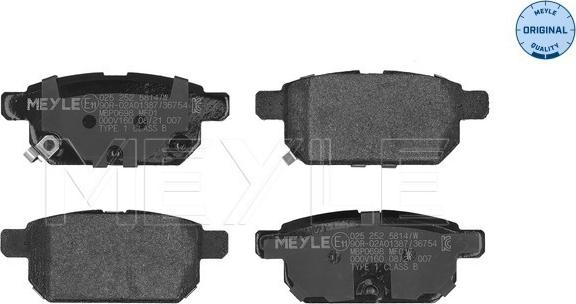 Meyle 025 252 5814/W - Гальмівні колодки, дискові гальма autozip.com.ua