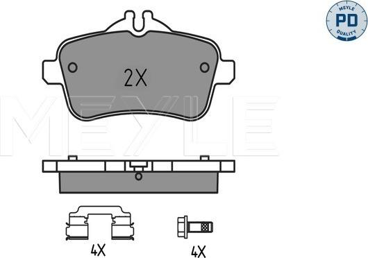 Meyle 025 252 1618/PD - Гальмівні колодки, дискові гальма autozip.com.ua