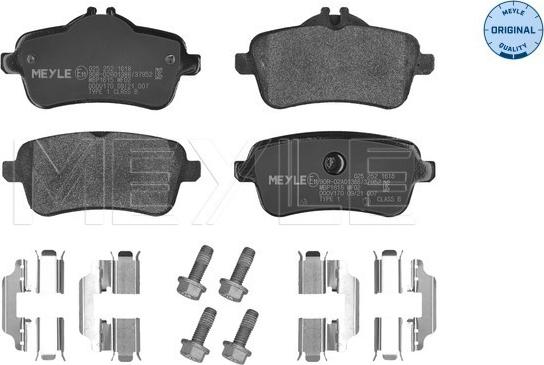 Meyle 025 252 1618 - Гальмівні колодки, дискові гальма autozip.com.ua