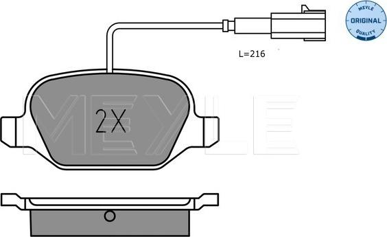 Meyle 025 252 3717 - Гальмівні колодки, дискові гальма autozip.com.ua