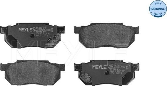 Meyle 025 209 5915 - Гальмівні колодки, дискові гальма autozip.com.ua