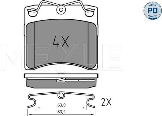 Meyle 025 206 5217/PD - Гальмівні колодки, дискові гальма autozip.com.ua