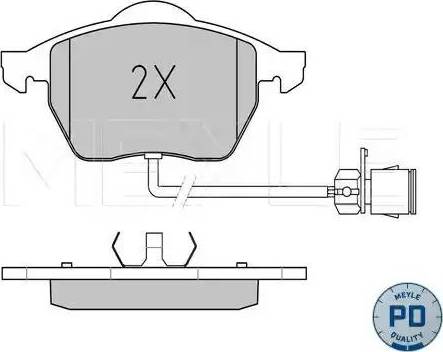 Meyle 025 206 7619/PD - Гальмівні колодки, дискові гальма autozip.com.ua