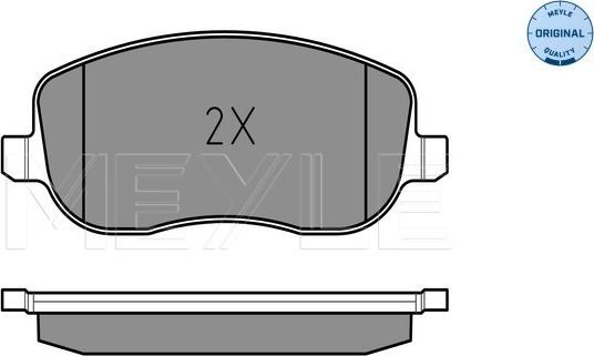 Meyle 025 202 6119/W - Гальмівні колодки, дискові гальма autozip.com.ua