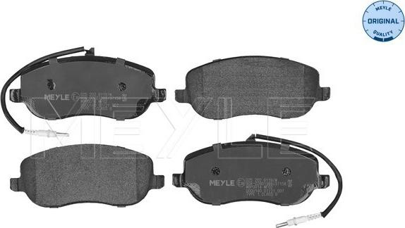 Meyle 025 202 6119/W - Гальмівні колодки, дискові гальма autozip.com.ua