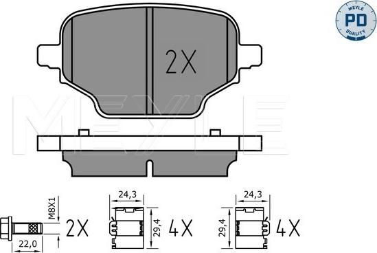 Meyle 025 207 6417/PD - Гальмівні колодки, дискові гальма autozip.com.ua