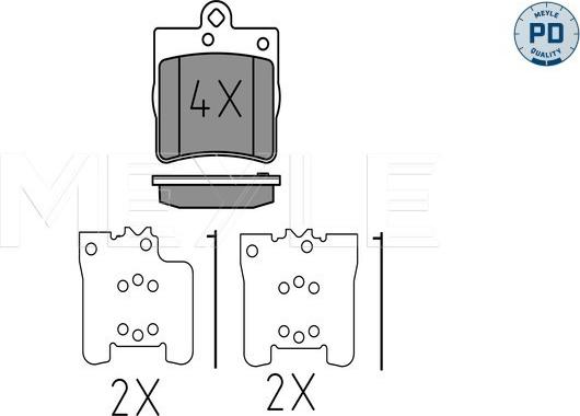 Meyle 025 219 1915/PD - Гальмівні колодки, дискові гальма autozip.com.ua