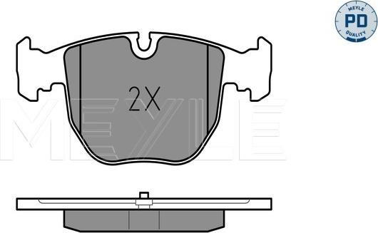 Meyle 025 214 8619/PD - Гальмівні колодки, дискові гальма autozip.com.ua