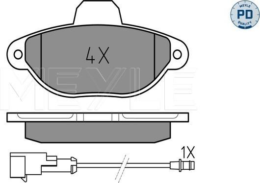 Meyle 025 214 3617/PD - Гальмівні колодки, дискові гальма autozip.com.ua