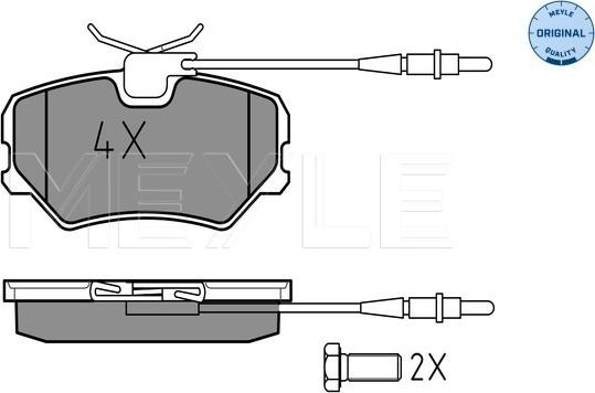 Meyle 025 212 0918/W - Гальмівні колодки, дискові гальма autozip.com.ua