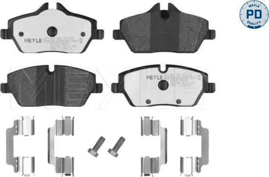 Meyle 025 239 1517/PD - Гальмівні колодки, дискові гальма autozip.com.ua