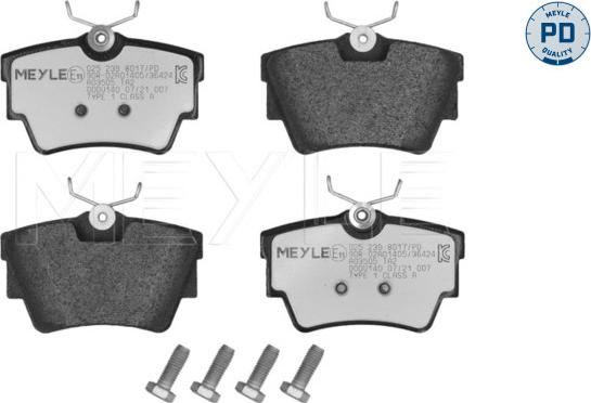 Meyle 025 239 8017/PD - Гальмівні колодки, дискові гальма autozip.com.ua