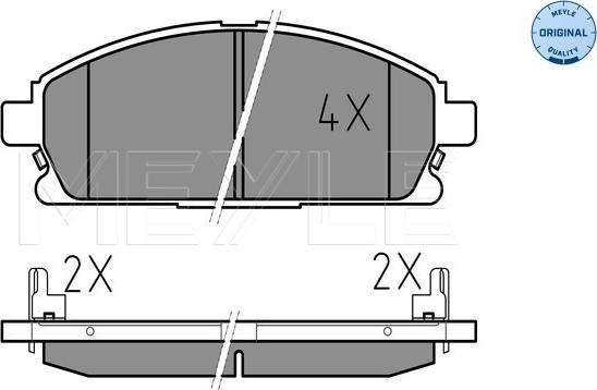 Meyle 025 234 2016/W - Гальмівні колодки, дискові гальма autozip.com.ua