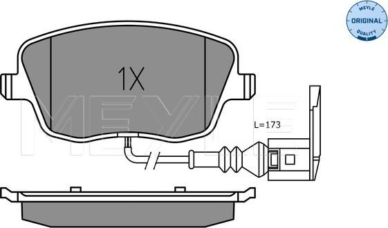 Meyle 025 235 8118/W - Гальмівні колодки, дискові гальма autozip.com.ua