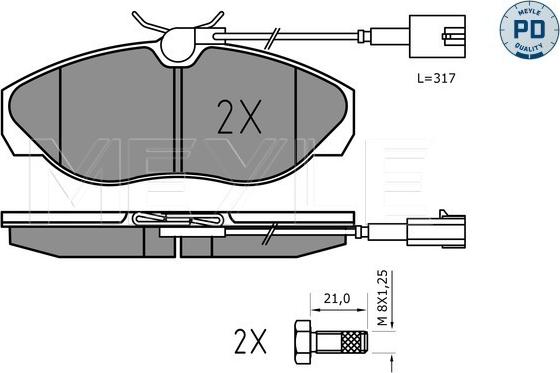 Meyle 025 236 0219/PD - Гальмівні колодки, дискові гальма autozip.com.ua