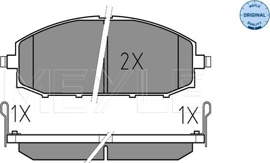 Meyle 025 236 1118/W - Гальмівні колодки, дискові гальма autozip.com.ua