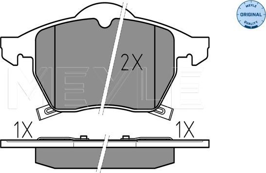 Meyle 025 231 1619/W - Гальмівні колодки, дискові гальма autozip.com.ua