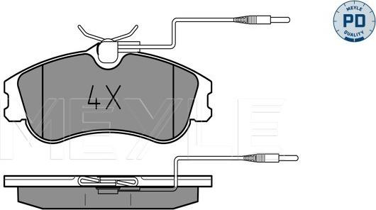 Meyle 025 231 2419/PD - Гальмівні колодки, дискові гальма autozip.com.ua