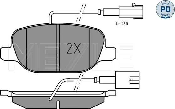 Meyle 025 238 1118/PD - Гальмівні колодки, дискові гальма autozip.com.ua