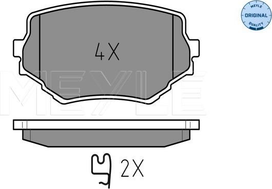 Meyle 025 233 1414/W - Гальмівні колодки, дискові гальма autozip.com.ua