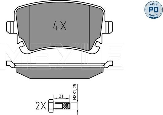 Meyle 025 233 2617/PD - Гальмівні колодки, дискові гальма autozip.com.ua